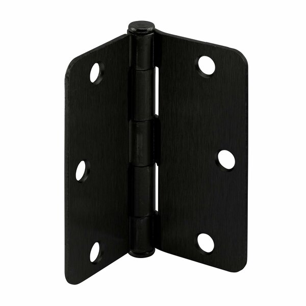 Prime-Line Door Hinge Residential Smooth Pivot, 3-1/2 in. with 1/4 in. Corners, Matte Black 12 Pack U 11505812